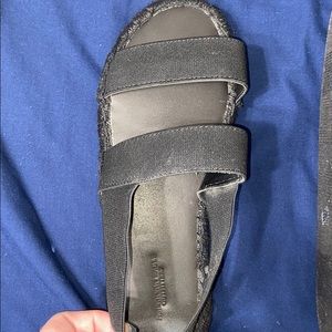 Never worn black espadrilles